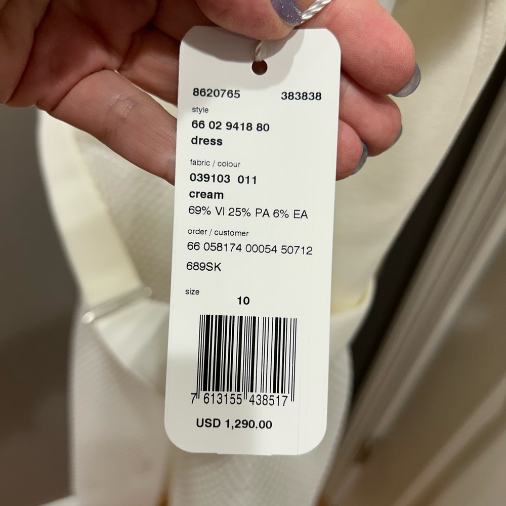 Akris Punto Cream Midi Dress with Jacket - Picture 7 of 8
